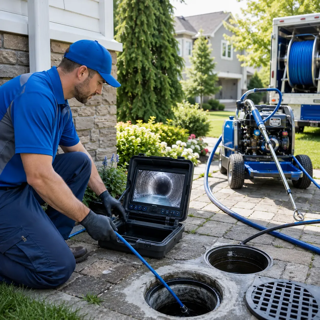 Outdoor drain cleaning professionals serving Lane City, TX